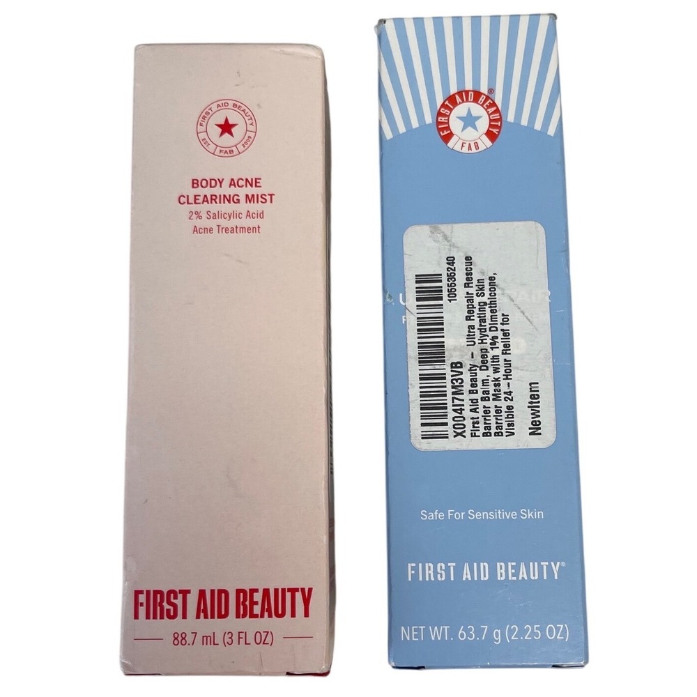 First Aid Beauty Body Acne Clearing Mist 3oz & Ultra Repair Barrier Balm 2.25oz